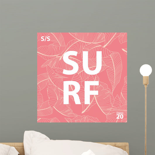summer text palm Wall Mural