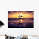 Woman Practicing Yoga Wall Decal