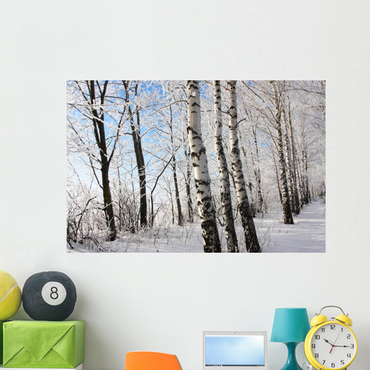 Birch Winter Alley Wall Decal