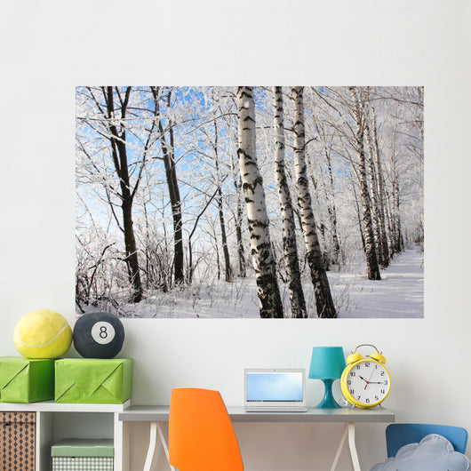 Birch Winter Alley Wall Decal