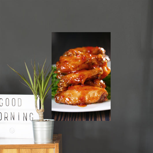 BBQ Wings Wall Decal Design 1