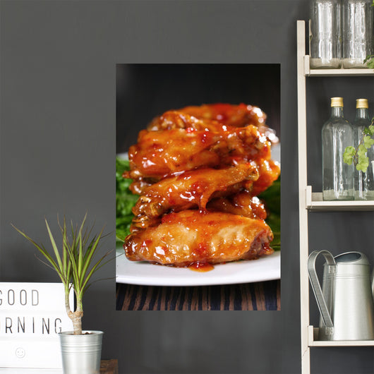 BBQ Wings Wall Decal Design 1