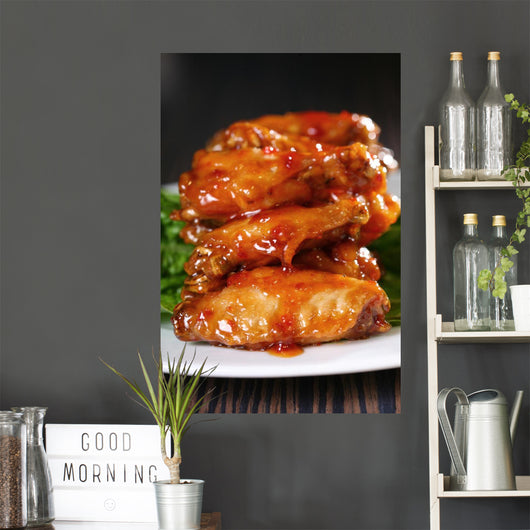 BBQ Wings Wall Decal Design 1