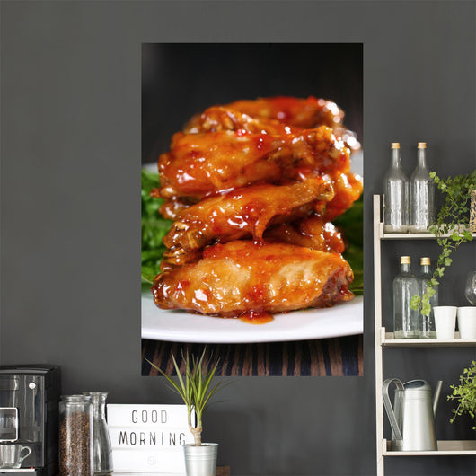 BBQ Wings Wall Decal Design 1