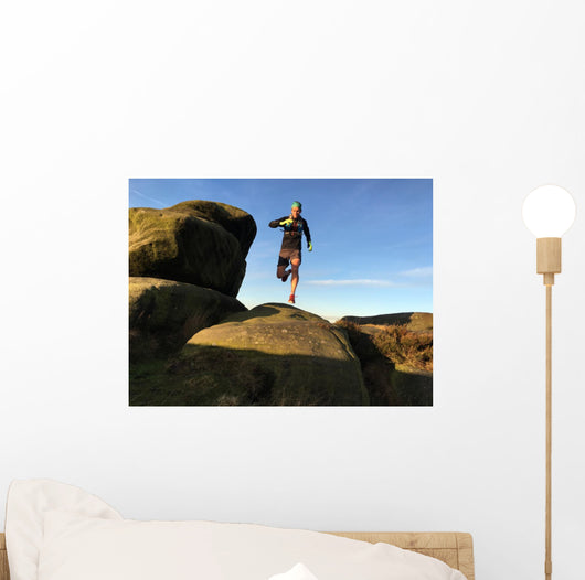 Fell Runner Mountain Trail Wall Decal