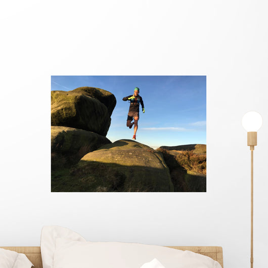 Fell Runner Mountain Trail Wall Decal