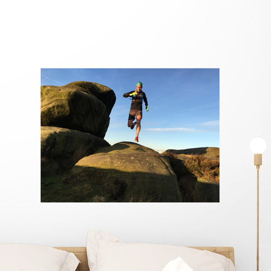 Fell Runner Mountain Trail Wall Decal