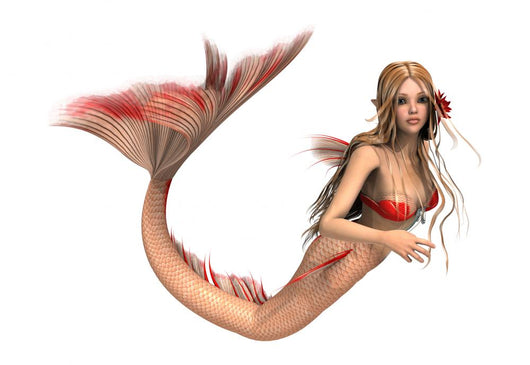 Fantasy Mermaid White Wall Decal