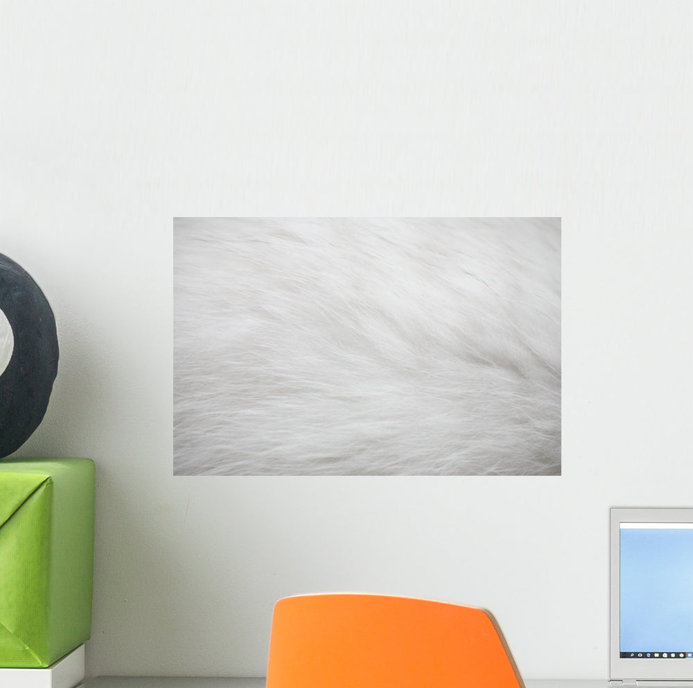 White Fur Texture Wall Decal -  – Wallmonkeys