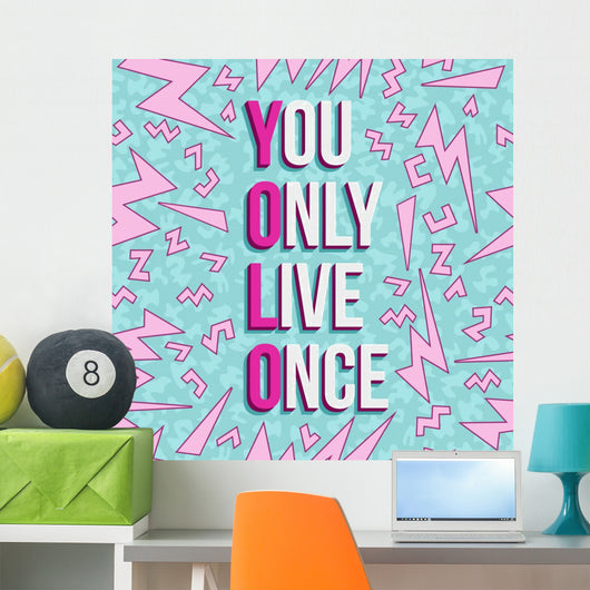Yolo Inspiration Motivation Quote Wall Decal