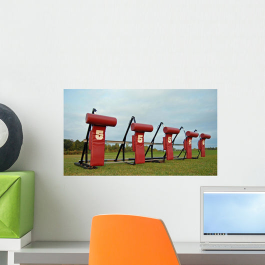 Football Blocking Dummies Wall Decal