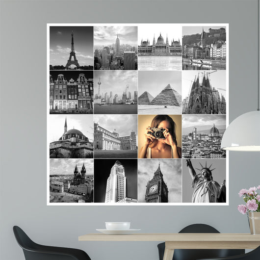 Traveler Taking Pictures Wall Decal