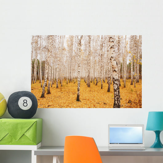 Autumn Birchwood October Wall Decal