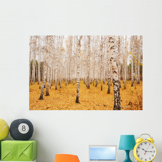Autumn Birchwood October Wall Decal