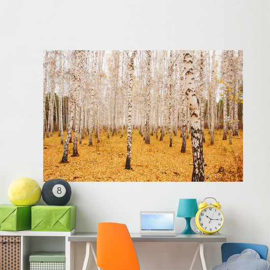 Autumn Birchwood October Wall Decal