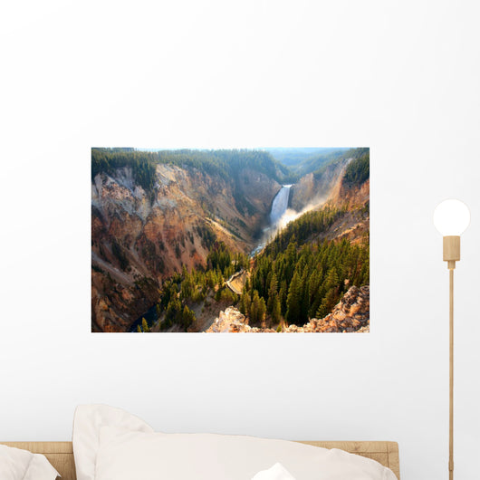 Lower Falls Sunlight Illuminates Wall Decal