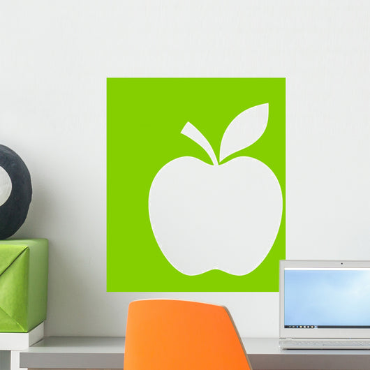 Apple Vector Silhouette Icon Wall Decal