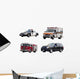 Set Emergency Vehicles Wall Decal Sticker Set