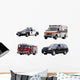 Set Emergency Vehicles Wall Decal Sticker Set