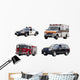 Set Emergency Vehicles Wall Decal Sticker Set