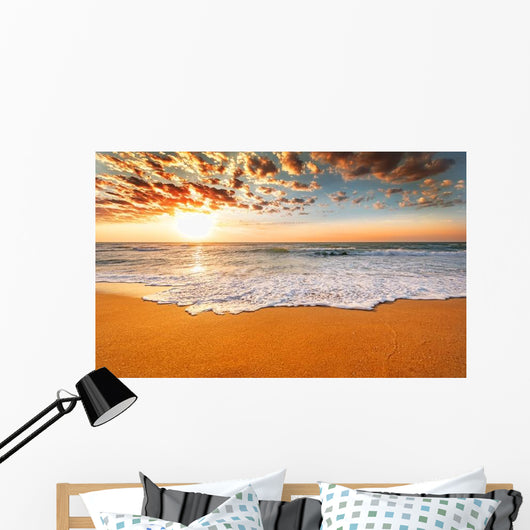 Colorful Ocean Beach Sunrise Wall Decal