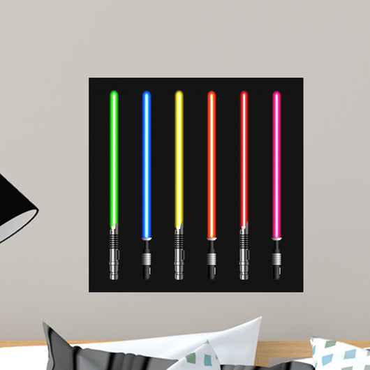 Vector Modern Light Swords Wall Decal