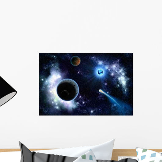 Two Planets Solar system Deep Wall Decal