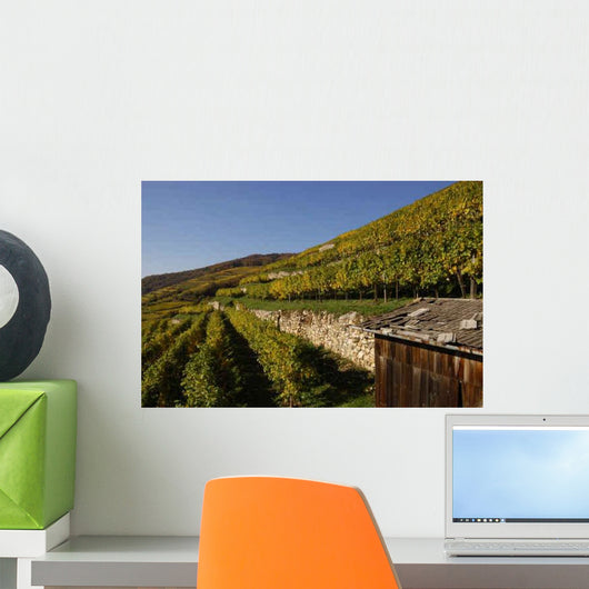 With Vineyard Hut Wall Decal