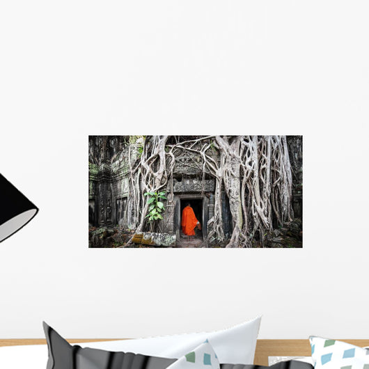 Monk Angkor Wat Cambodia Wall Decal