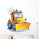 Cartoon Funny Tractor Bulldozer Wall Decal