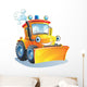 Cartoon Funny Tractor Bulldozer Wall Decal