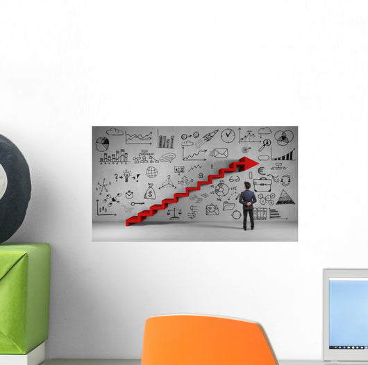 Business Mann Bei Strategie Wall Decal