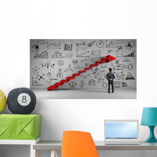 Business Mann Bei Strategie Wall Decal