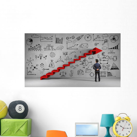 Business Mann Bei Strategie Wall Decal