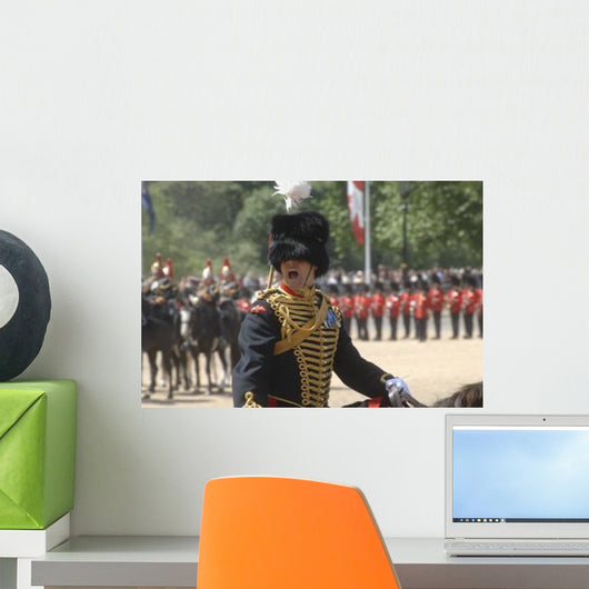 Officer Shouts Commands during Wall Decal