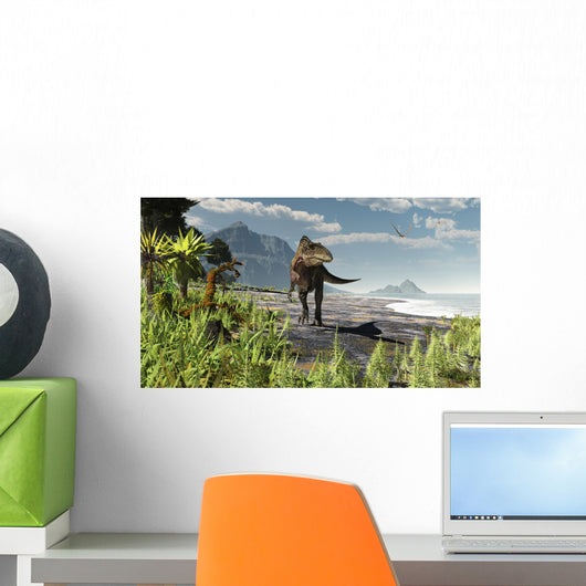Acrocanthosaurus Roams Early Cretaceous Wall Decal