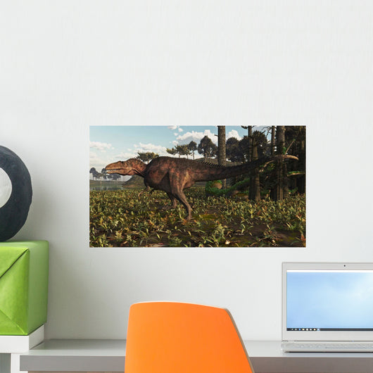 Acrocanthosaurus Dinosaur Roaming Cretaceous Wall Decal
