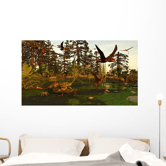Eudimorphodon and Peteinosaurus Pterosaurs Wall Decal