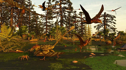 Eudimorphodon and Peteinosaurus Pterosaurs Wall Decal