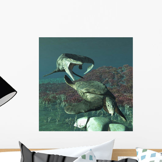 Tylosaurus Proriger Preying Giant Wall Decal