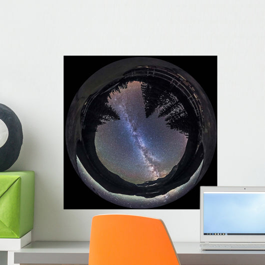 Fish-eye Lens Panorama Milky Wall Decal