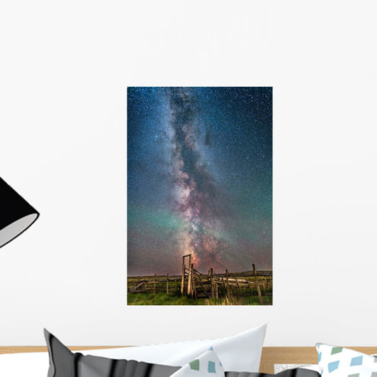 Milky Way over Old Wall Decal
