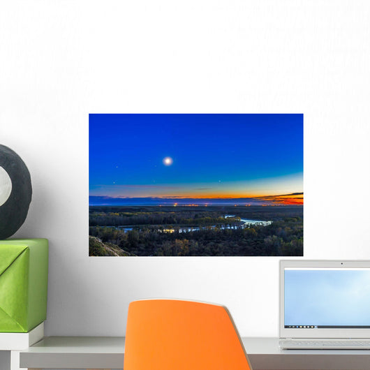 Moon with Antares Mars Wall Decal