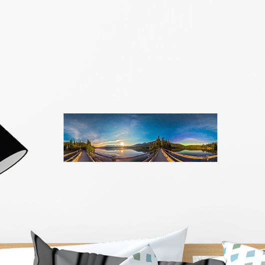 Night Sky Panorama Pyramid Wall Decal