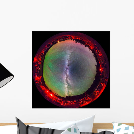 Fish-eye Panorama Milky Way Wall Decal Design 1