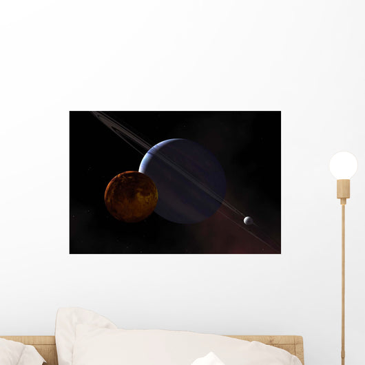 Ringed Gas Giant Exoplanet Wall Decal
