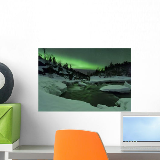 Aurora Borealis over Tennevik Wall Decal Design 3