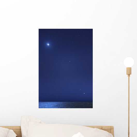 Conjunction Moon Jupiter Mars Wall Decal