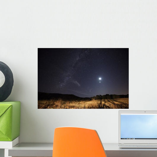 Milky Way Moon Venus Wall Decal
