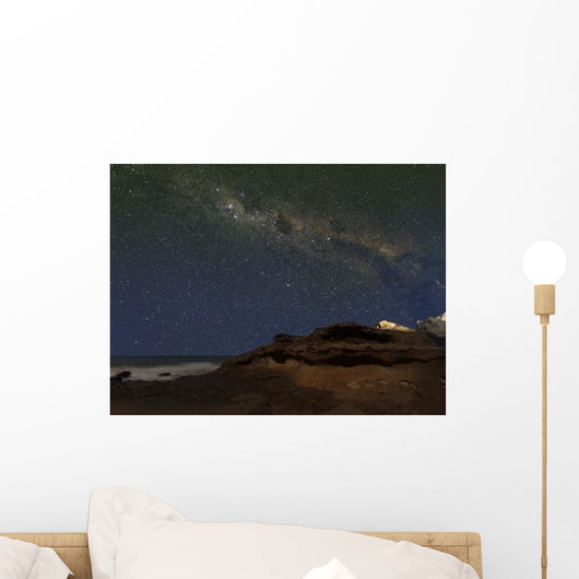 Milky Way over Cliffs Wall Decal